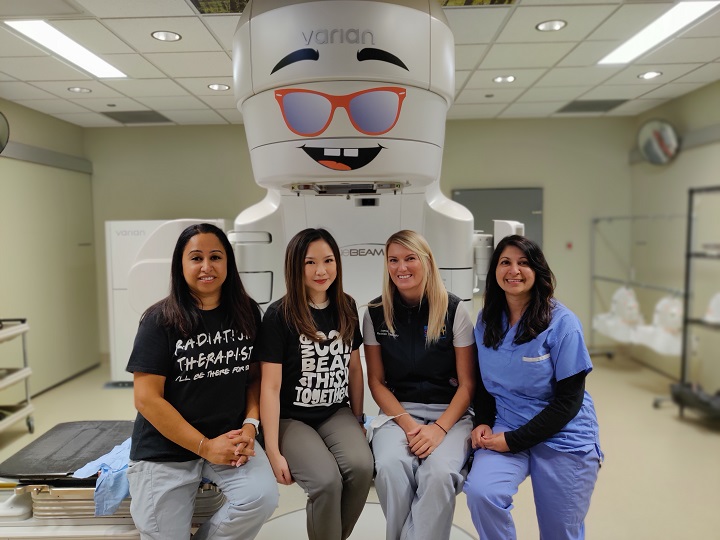 Julie Nager, Joanna Bethune, Jacqualine Wong and Rupinder Sidhu receive BC Cancer Excellence Award as Patient Care Champions, nominated by patients