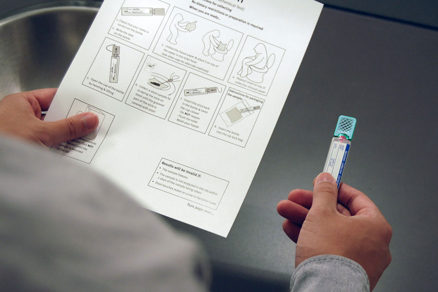 instructions for the at-hom FIT test for colon screening