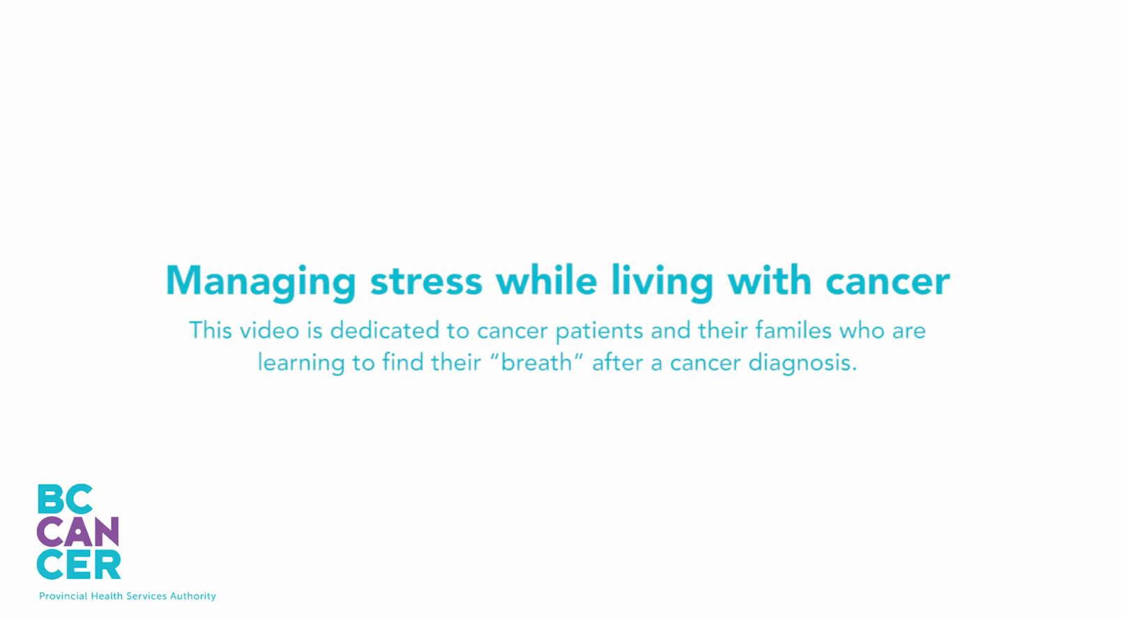 Click to view video: Managing stress while living with cancer