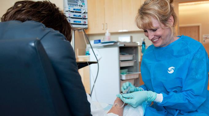 Patient being treated at BC Cancer Agency